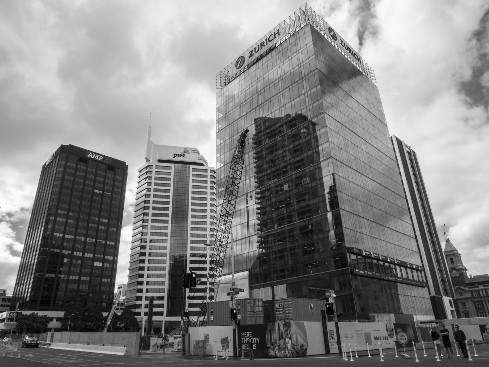Britomart Queenstreet - Black & White - Street Photography Auckland