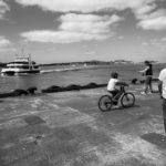 Queen Wharf Fishermen - Black & White - Street Photography Auckland