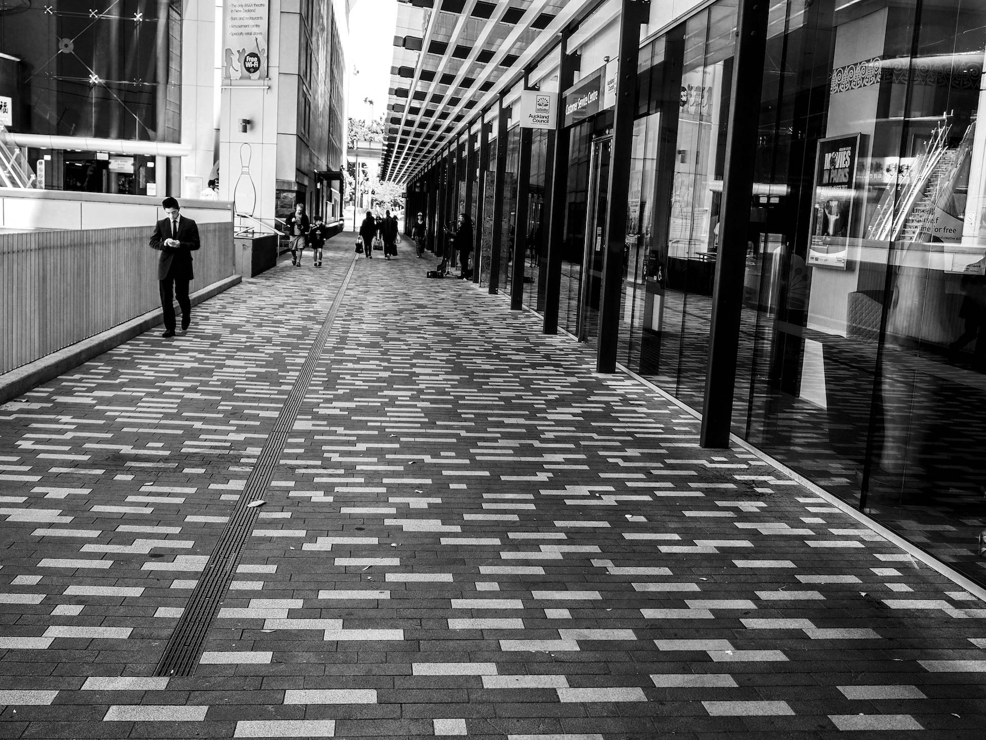 Aotea Square - Black & White Street Photography Auckland