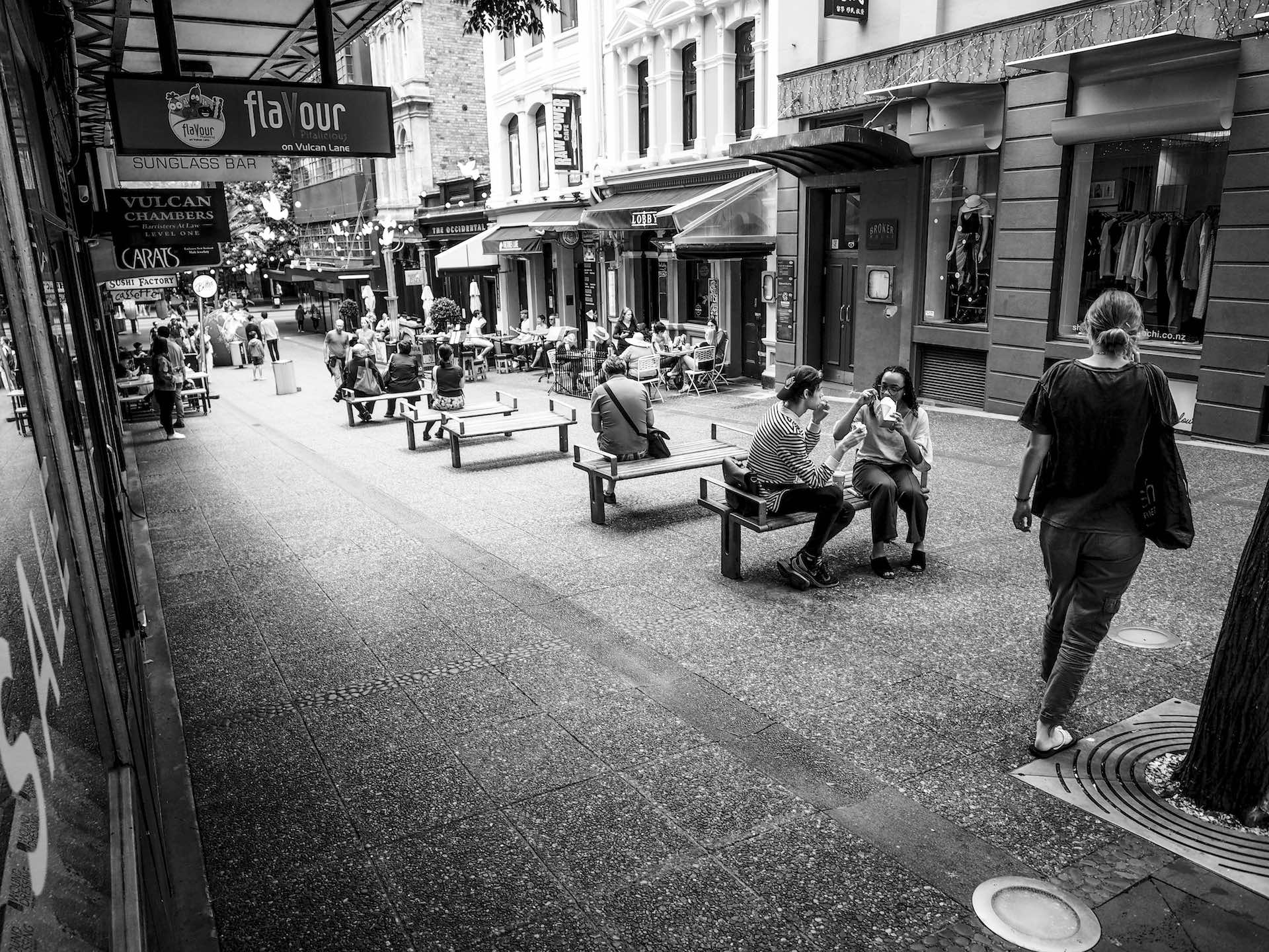 City Life Queenstreet - Black & White Street Photography Auckland