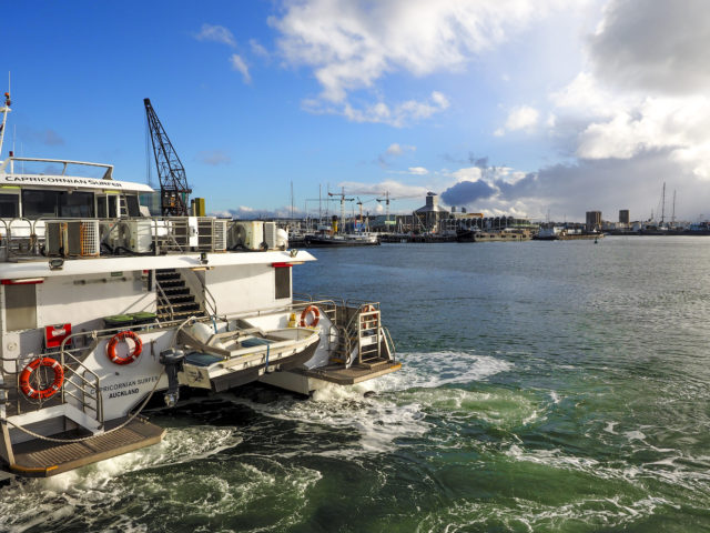 Docking Ferry Viaduct Harbour Auckland