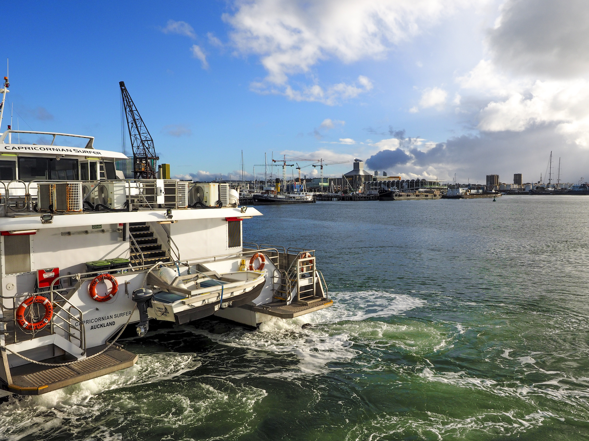 Docking Ferry Viaduct Harbour Auckland