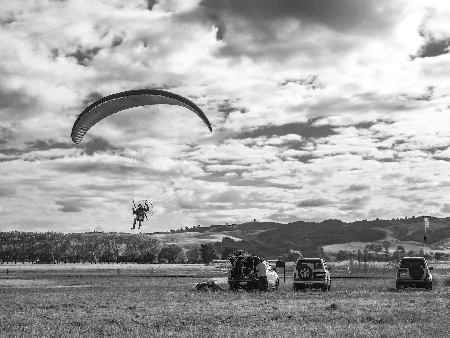 Paraglider Rays Rest - Landscape Photography