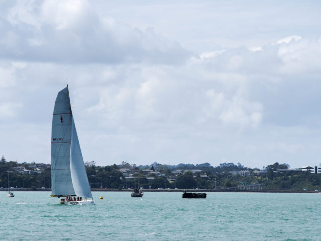 Sailing Yacht & Clouds - Auckland Street Photography