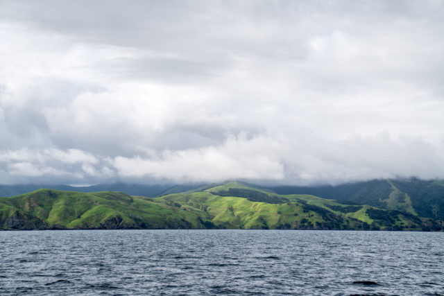 Coromandel Coast Line from On Sealink Ferry to Aotea Great Barrier Island Ferry
