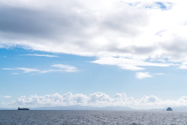 Boats and Clouds on Sealink Ferry to Aotea Great Barrier Island