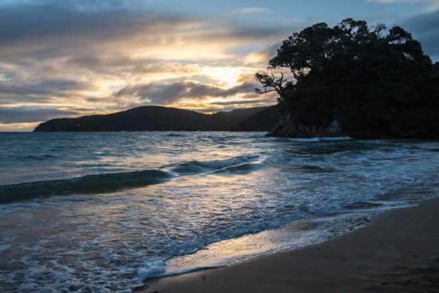 Tryphena Beach Sunset at Aotea Great Barrier Island