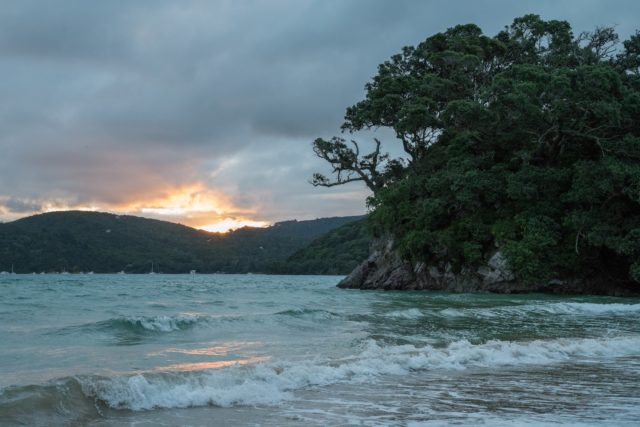 Tryphena Beach Sunset at Great Barrier Island, Aotea