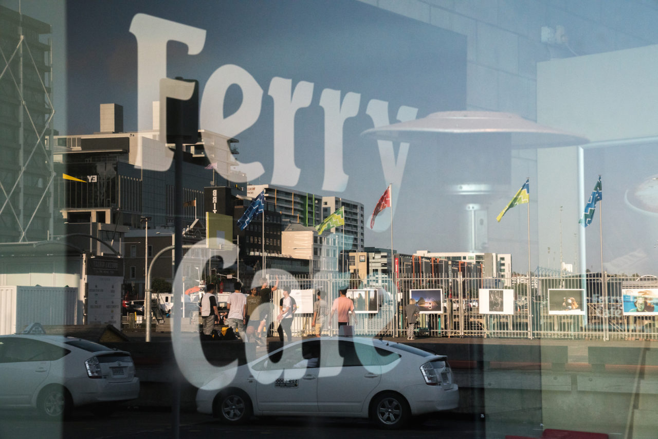 Auckland Queens Wharf Ferry Café - Street Photography Auckland