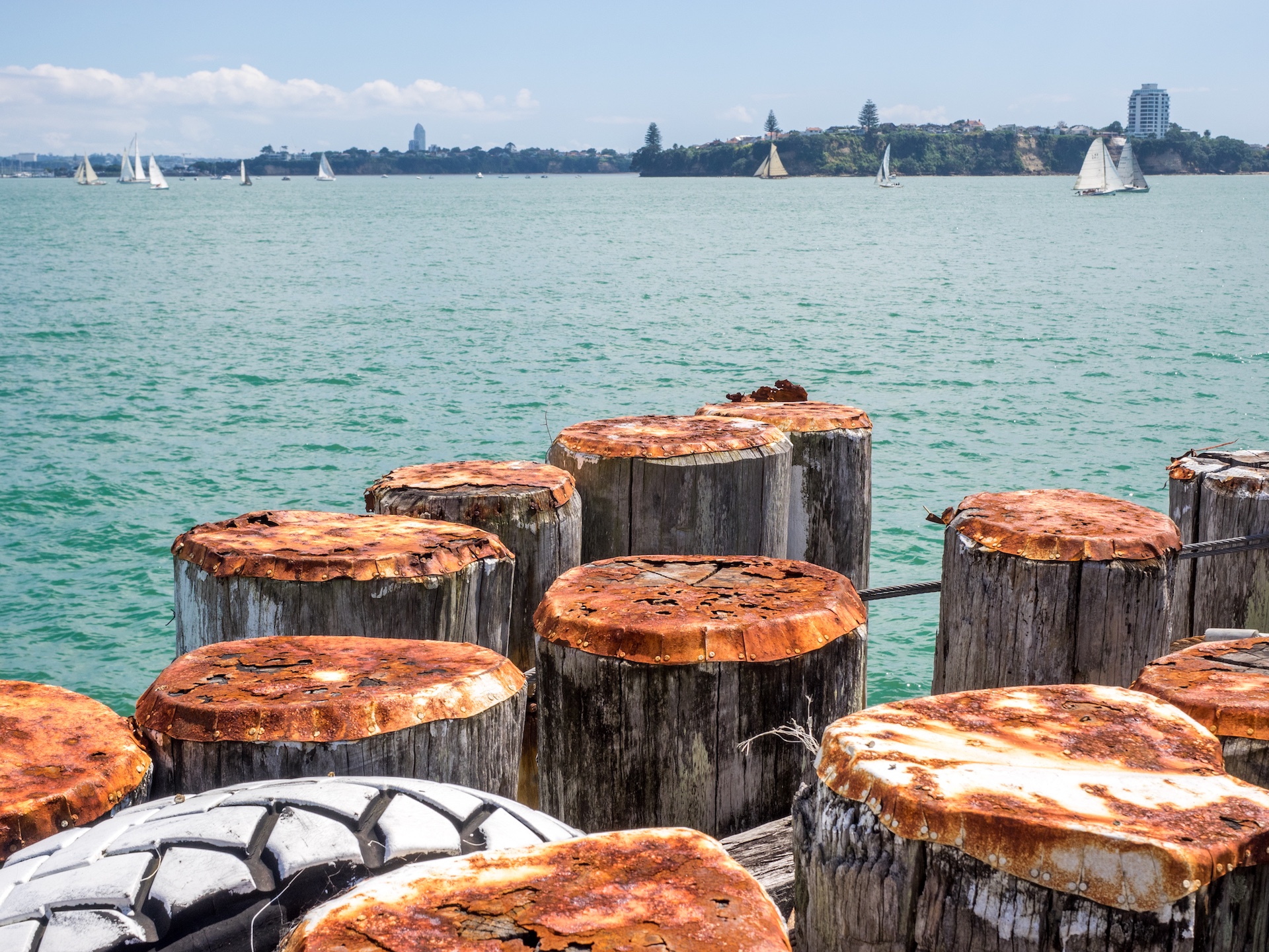 Captain Cook Wharf Auckland Harbour Waterfront - Street Photography Auckland