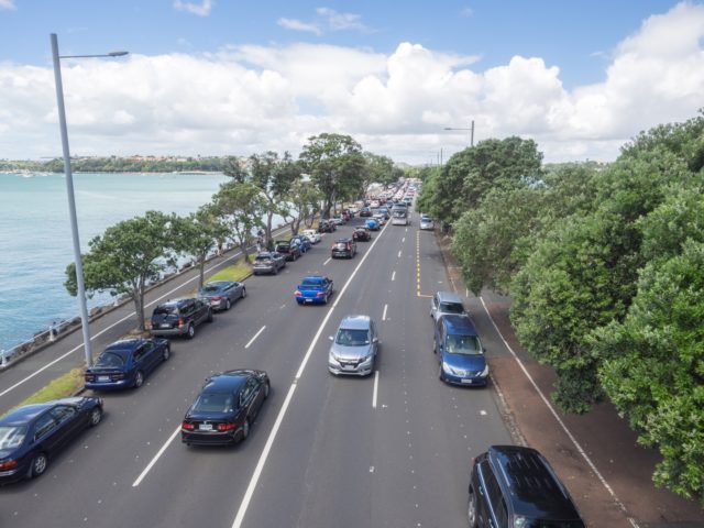Rush Hour Traffic Tamaki Drive Auckland
