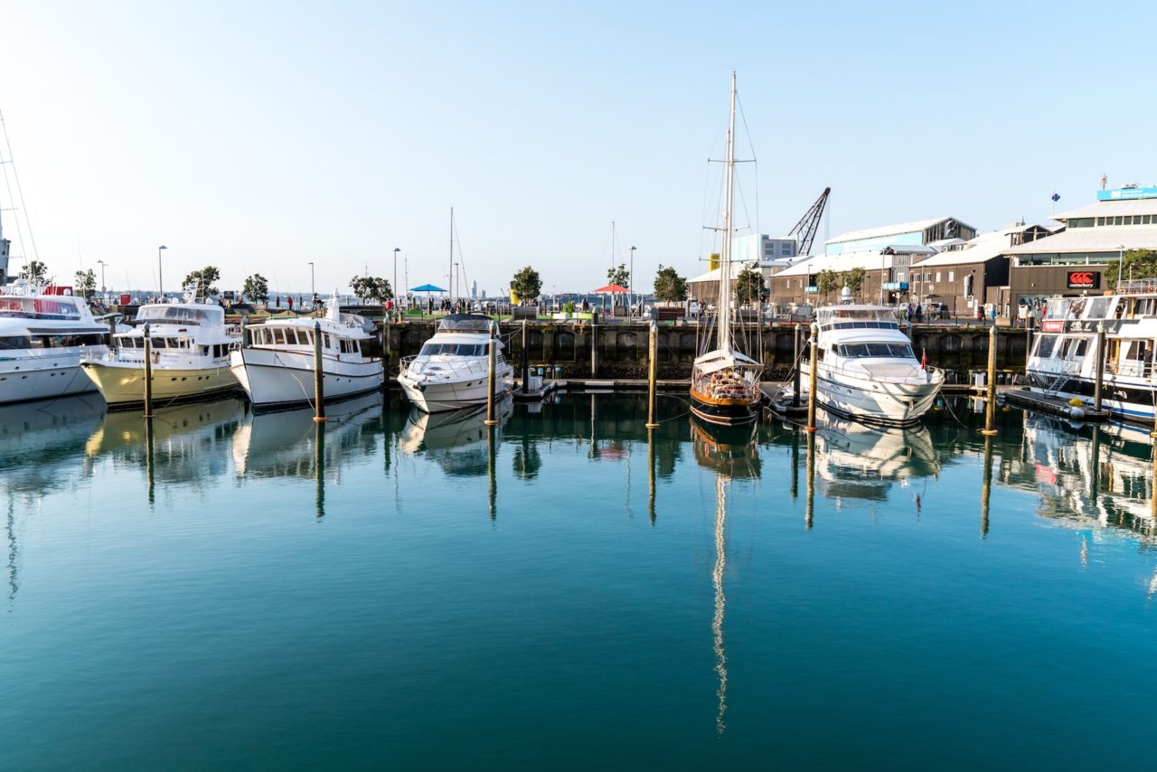 Viaduct Harbour Basin Yachts Reflecting on Water - Street Photography Auckland