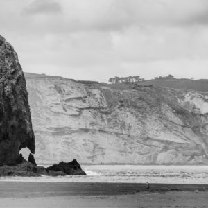 Auckland Manukau Heads Black and White - Aucklife Framed Photo Print