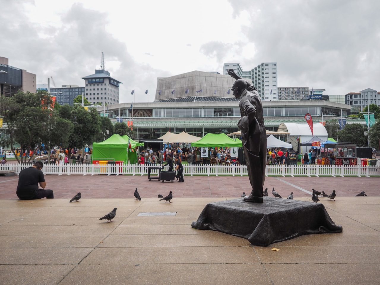 Busy Aotea Square Auckland Central