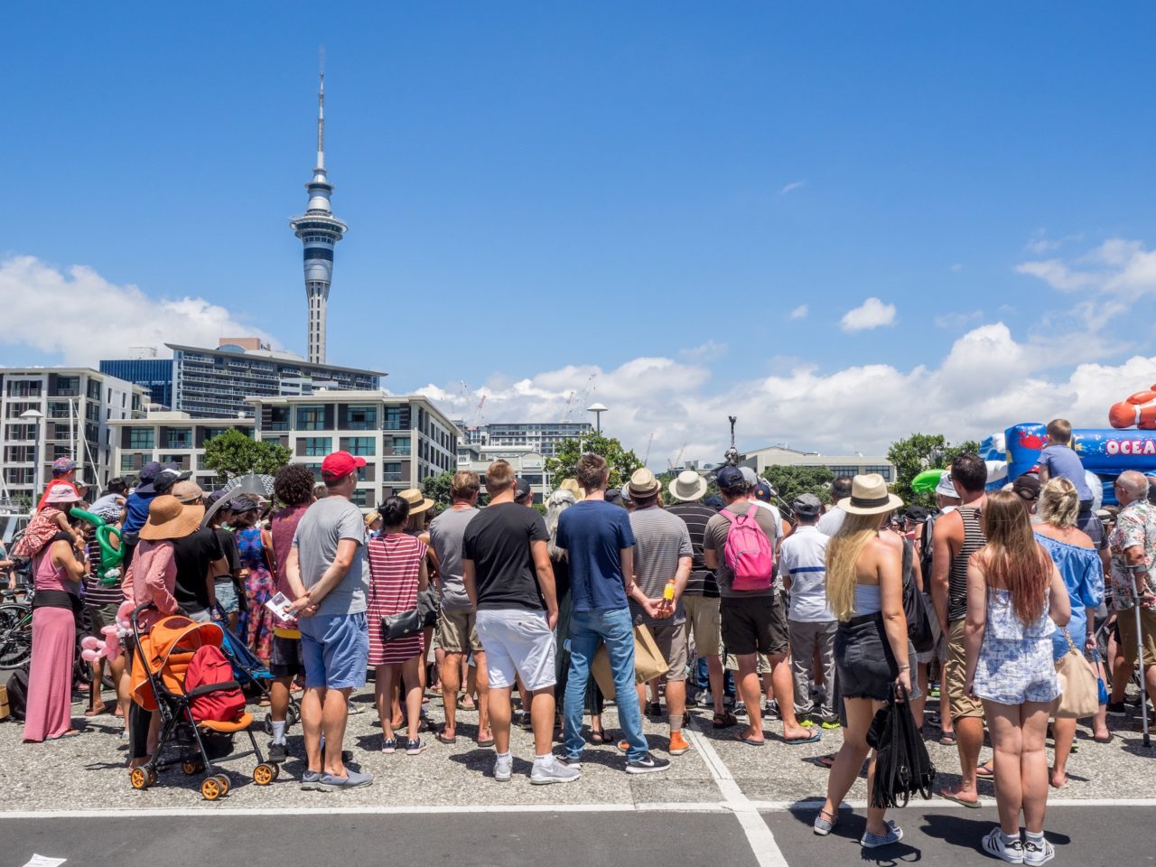 Busy Viaduct Harbour Square Auckland Central