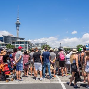 Busy Viaduct Harbour Square Auckland Central